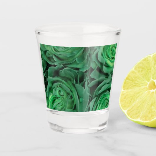 Verre A Shot Roses verts - (Devant)