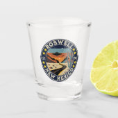 Verre A Shot Roswell New Mexico Nostalgic UFO Backdrop (Devant)