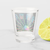 Verre A Shot Roue Ferris bleue et verte (Dos)