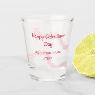 Verre A Shot Rouge pailleté lignes joyeuse Saint-Valentin spira