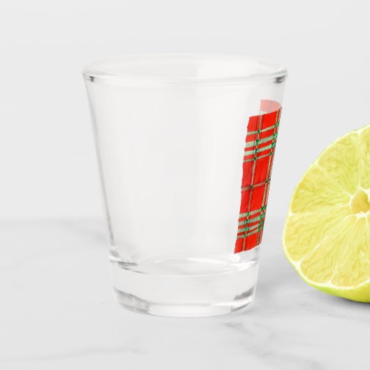 Verre A Shot ROUGE SCOTT TARTAN Tir (Gauche)