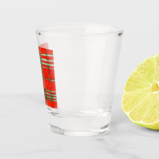 Verre A Shot ROUGE SCOTT TARTAN Tir (Droite)