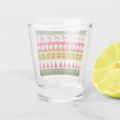 Verre A Shot Rouge Vert moche Sweater de Noël Clipart de fête (Dos)