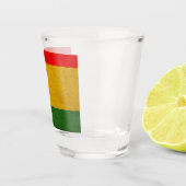 Verre A Shot Rouge vert or (Droite)