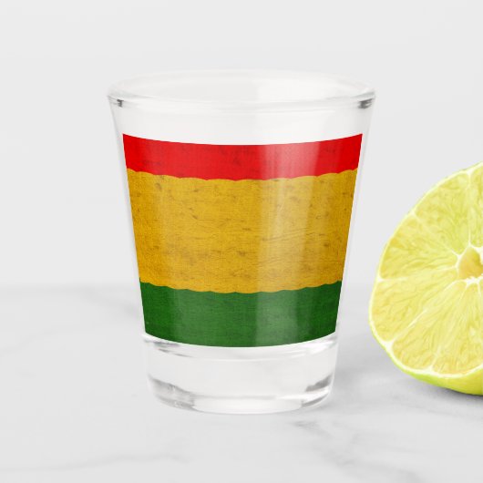 Verre A Shot Rouge vert or (Devant)