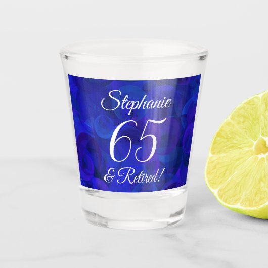 Verre A Shot Royal Blue 65 et retraite (Devant)
