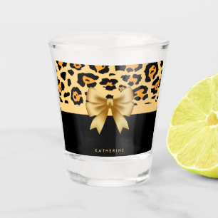 Verre A Shot Ruban et Empreinte de léopard