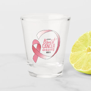 Verre A Shot Ruban pour cancer du sein rose Dessin du mois de l