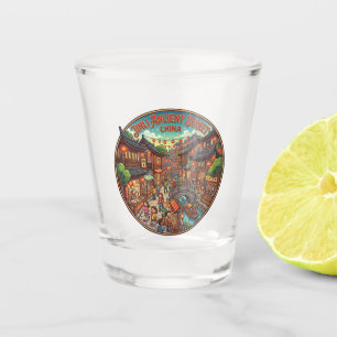 Verre A Shot Rue antique de Jinli Chine