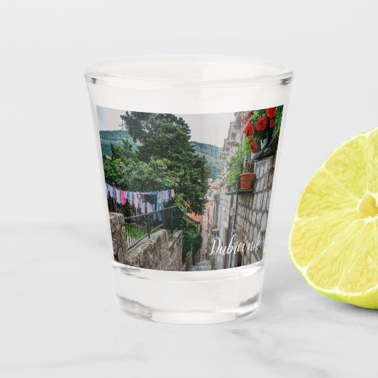 Verre A Shot Rue de pierre étroite à Dubrovnik (Devant)