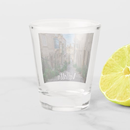 Verre A Shot Rue de pierre étroite à Malte (Dos)