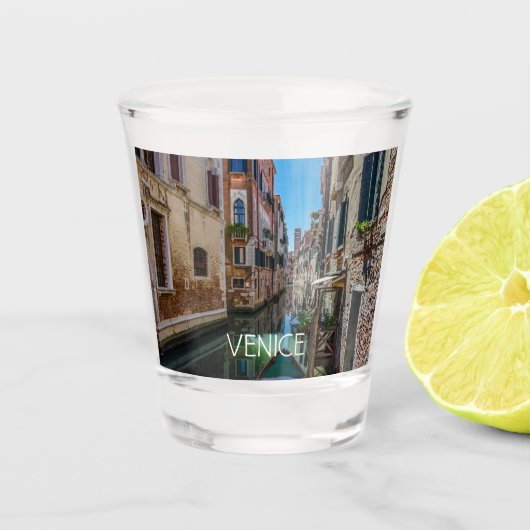 Verre A Shot Rue étroite avec canal à Venise (Devant)