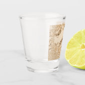 Verre A Shot Rustic Antique Musical Notes (Gauche)