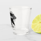 Verre A Shot Rustic Mama Bear Monogramme Nom de famille (Droite)