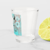 Verre A Shot Rustique Boho Turquoise Tournesol Occidental Taure (Droite)