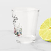 Verre A Shot Rustique Chic Bourgogne Mariage Floral Enregistrer (Droite)