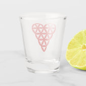 Verre A Shot Sacred Heart - Coeur de vie, 3D/Rouge. (Dos)