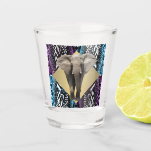 Verre A Shot Safari élégant avec éléphant