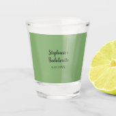 Verre A Shot Sage Green Moderne Mariage Bachelorette Favoriser (Devant)
