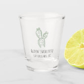 Verre A Shot Sage Pricky Pear Cactus Bachelorette Shot Glass (Devant)