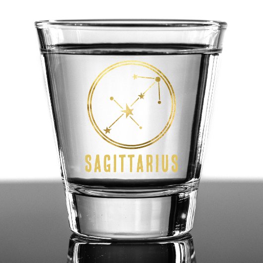 Verre A Shot Sagittaire Symbole Zodiaque Astrologie Horoscope O