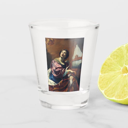 Verre A Shot Saint Cecilia par Simon Vouet (Devant)