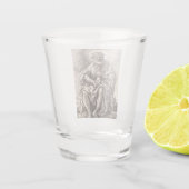 Verre A Shot Saint Jean le Baptiste tenant l'agneau (Dos)