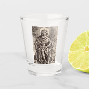 Verre A Shot Saint Jean le Baptiste tenant l'agneau