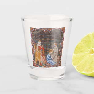 Verre A Shot Saint Louis IX de France Protecteur des Rois Art