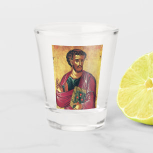 Verre A Shot Saint Luc l'icône évangéliste orthodoxe