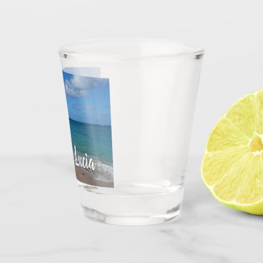 Verre A Shot Saint Lucia Beach Paysage tropical (Droite)
