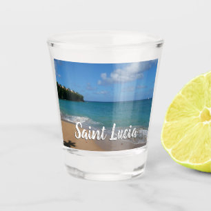 Verre A Shot Saint Lucia Beach Paysage tropical
