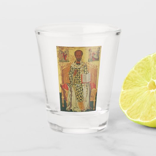 Verre A Shot Saint Nicolas de Myra Icon orthodoxe (Devant)