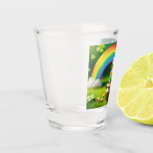 Verre A Shot Saint Patrick's Day Leprechaun en Pot d'Or (Gauche)