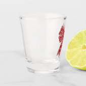 Verre A Shot Saint Valentin Coeur Coquette arc Retro Valentine (Gauche)