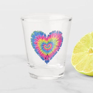 Verre A Shot Saint-Valentin Tie-Dye Cœurs Colorés Jour