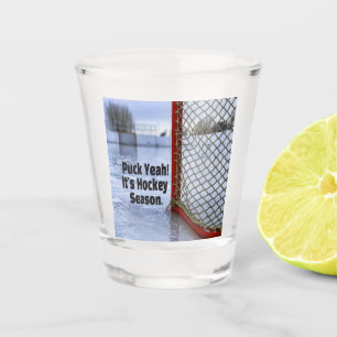 Verre A Shot Saison de hockey sur glace Cold Funny Humour Puck