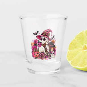 Verre A Shot Saison effrayante Gentil fantôme en chapeau de sor