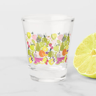 Verre A Shot Salade de fruits; collage de fruits d'été