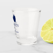 Verre A Shot Salle de Cravate Bleu Bow (Droite)