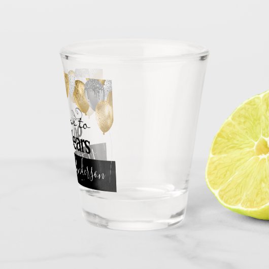 Verre A Shot Salon d'anniversaire personnalisé de 90 ans (Droite)
