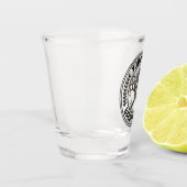 Verre A Shot Salon de coiffure personnalisé Skull Rockabilly (Gauche)