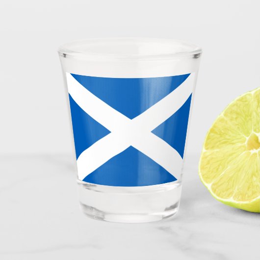 Verre A Shot Saltire ~ Drapeau de l'Ecosse (Devant)