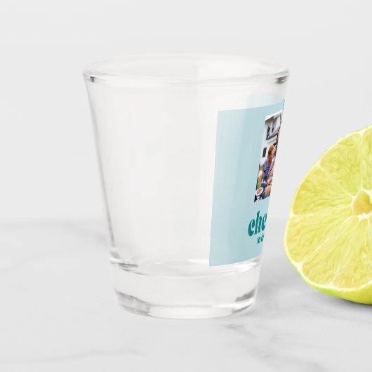 Verre A Shot Salutations à 40 ans, turquoise retro Glacière pho (Gauche)