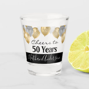 Verre A Shot Salutations à 50 ans Anniversaire personnalisé