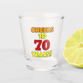 Verre A Shot Salutations À 70 Ans (Devant)