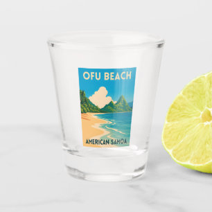 Verre A Shot Samoa américaines rétro Ofu Beach