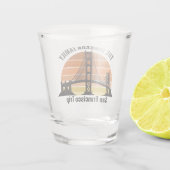 Verre A Shot San Francisco Bridge Sunset Custom Triage Souvenir (Dos)