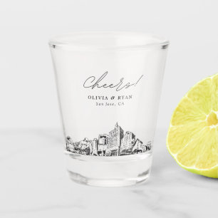 Verre A Shot San Jose CA Wedding Favoriser les encouragements p