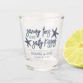 Verre A Shot Sandy Toes & Salty Kisses Destination Wedding Shot (Devant)